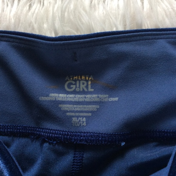 NWOT Athleta Girl High Rise Velvet Chit Chat Leggings - Picture 6 of 6